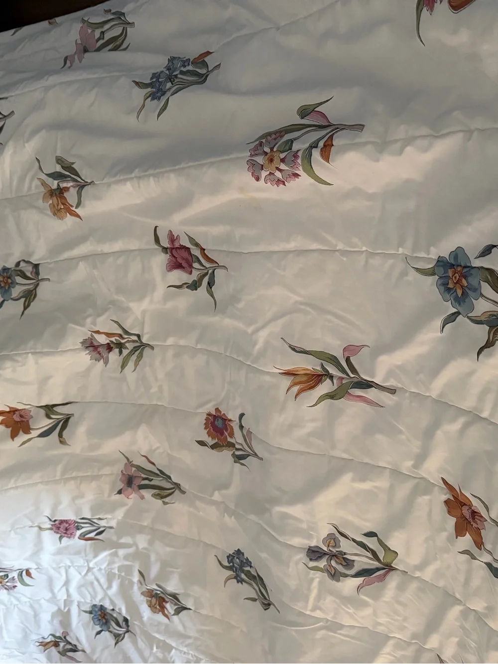 Matex 90’s Vintage floral White Bedspread w/ pillowcases